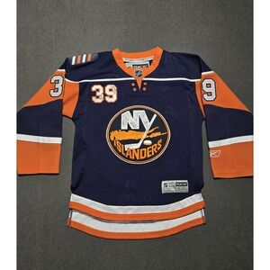 NY Islanders Hockey Jersey Reebok Youth S/M‎ #39 #9 Signed Autographed